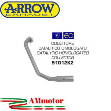 Yamaha MT 125 14 - 2019 Arrow Moto Collettore Di Scarico Catalitico Omologato