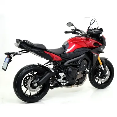 Terminale Di Scarico Arrow Yamaha Tracer 900 15 - 2020 Slip-On Thunder Alluminio Dark Moto Fondello Carbonio