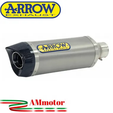 Terminale Di Scarico Arrow Yamaha Tracer 900 15 - 2020 Slip-On Thunder Titanio Moto Fondello Carbonio