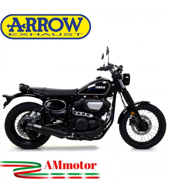 Terminale Di Scarico Arrow Yamaha SCR 950 17 - 2020 Slip-On Rebel Dark Moto Fondello Carbonio