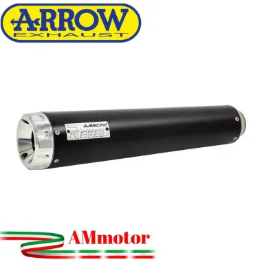 Terminale Di Scarico Arrow Yamaha SCR 950 17 - 2020 Slip-On Dark Moto Fondello Alluminio