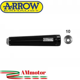 Terminale Di Scarico Arrow Yamaha SCR 950 17 - 2020 Slip-On Dark Moto Fondello Alluminio Dark