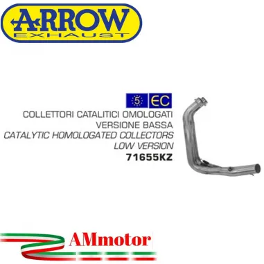 Yamaha Tracer 700 16 - 2019 Arrow Moto Collettori Di Scarico Catalitici Omologati Versione Bassa