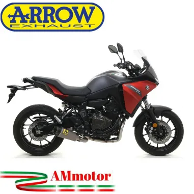 Terminale Di Scarico Arrow Yamaha Tracer 700 2020 Slip-On Works Titanio Moto Fondello Carbonio