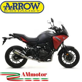 Terminale Di Scarico Arrow Yamaha Tracer 700 2020 Slip-On Thunder Titanio Moto Fondello Carbonio 2