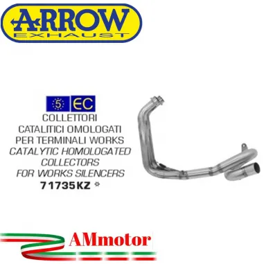 Yamaha Tracer 700 2020 Arrow Moto Collettori Di Scarico Catalitici Omologati Versione Bassa Per Terminali Works