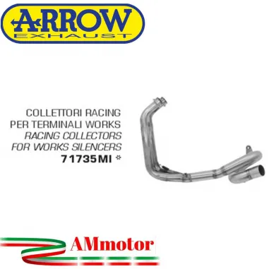 Yamaha Tracer 700 2020 Arrow Moto Collettori Di Scarico Racing In Acciaio Versione Bassa Per Terminali Works