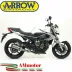 Terminale Di Scarico Arrow Yamaha Xj6 / Xj6 Diversion 09 - 2015 Slip-On Street Thunder Titanio Moto Fondello Carbonio