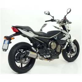 Terminale Di Scarico Arrow Yamaha Xj6 / Xj6 Diversion 09 - 2015 Slip-On Street Thunder Titanio Moto Fondello Carbonio 2