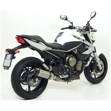 Terminale Di Scarico Arrow Yamaha Xj6 / Xj6 Diversion 09 - 2015 Slip-On Street Thunder Titanio Moto Fondello Carbonio