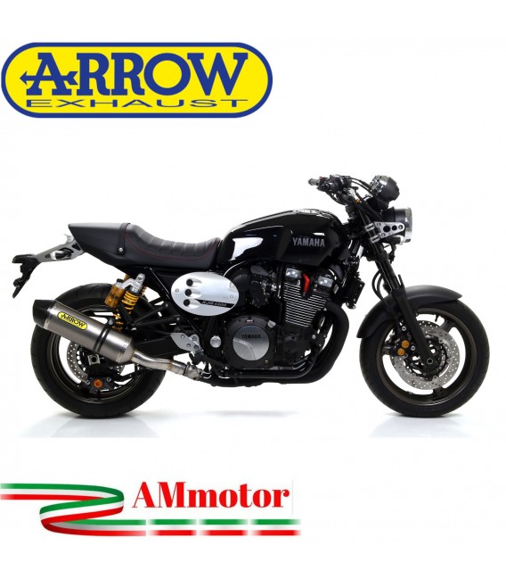 Terminale Di Scarico Arrow Yamaha Xjr 1300 07 - 2017 Slip-On Race-Tech Titanio Moto Fondello Carbonio