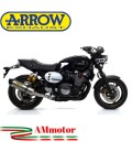 Terminale Di Scarico Arrow Yamaha Xjr 1300 07 - 2017 Slip-On Race-Tech Titanio Moto Fondello Carbonio