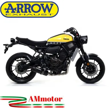 Terminale Di Scarico Arrow Yamaha Xsr 700 16 - 2020 Slip-On Jet-Race Nichrom Dark Moto