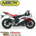 Terminale Di Scarico Arrow Yamaha Yzf 600 R6 08 - 2011 Slip-On Thunder Titanio Moto Fondello Carbonio Collettori Arrow