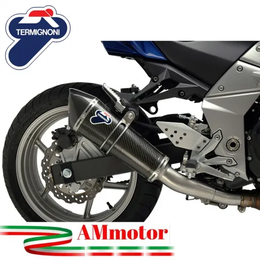 Terminale Di Scarico Termignoni Kawasaki Z 750 Marmitta Conica Carbonio Moto Omologato