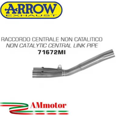Raccordo Yamaha Yzf 1000 R1 17 - 2024 Arrow Moto Tubo Elimina Catalizzatore Collettore Non Catalitico