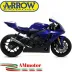 Terminale Di Scarico Arrow Yamaha Yzf 1000 R1 17 - 2020 Slip-On Pro-Race Moto Raccordo Titanio