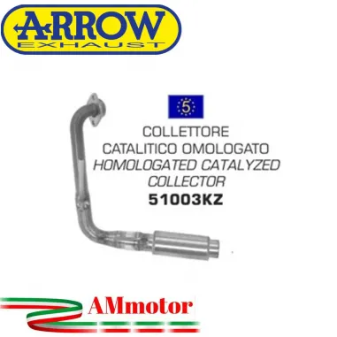Yamaha Yzf R 125 08 - 2013 Arrow Moto Collettore Di Scarico Catalitico Omologato