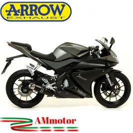 Terminale Di Scarico Arrow Yamaha Yzf R 125 14 - 2016 Slip-On Street Thunder Alluminio Dark Moto