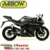 Terminale Di Scarico Arrow Yamaha Yzf R 125 14 - 2016 Slip-On Street Thunder Alluminio Dark Moto
