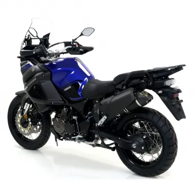 Terminale Di Scarico Arrow Yamaha XT 1200Z Super Tenere 10 - 2020 Slip-On Maxi Race-Tech Alluminio Dark Moto Fondello Carbonio