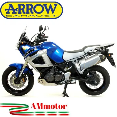 Terminale Di Scarico Arrow Yamaha XT 1200Z Super Tenere 10 - 2020 Slip-On Maxi Race-Tech Titanio Moto Fondello Carbonio