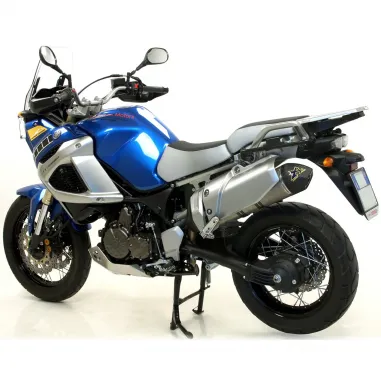 Terminale Di Scarico Arrow Yamaha XT 1200Z Super Tenere 10 - 2020 Slip-On Maxi Race-Tech Titanio Moto Fondello Carbonio