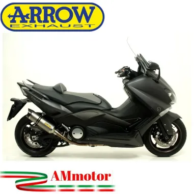 Terminale Di Scarico Arrow Yamaha T-Max 530 12 - 2016 Slip-On Street Thunder Titanio Moto Fondello Carbonio