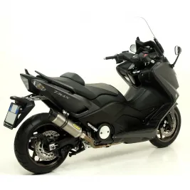 Terminale Di Scarico Arrow Yamaha T-Max 530 12 - 2016 Slip-On Street Thunder Titanio Moto Fondello Carbonio 2