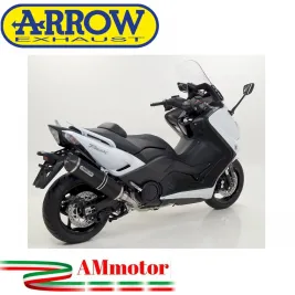 Terminale Di Scarico Arrow Yamaha T-Max 530 12 - 2016 Slip-On Race-Tech Alluminio Dark Moto Fondello Carbonio