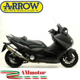 Terminale Di Scarico Arrow Yamaha T-Max 530 12 - 2016 Slip-On Race-Tech Titanio Moto Fondello Carbonio