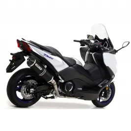 Terminale Di Scarico Arrow Yamaha T-Max 530 17 - 2019 Slip-On Race-Tech Alluminio Dark Moto Fondello Carbonio 2