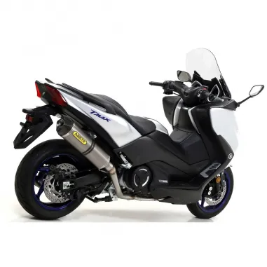 Terminale Di Scarico Arrow Yamaha T-Max 530 17 - 2019 Slip-On Race-Tech Titanio Moto Fondello Carbonio