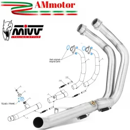 Yamaha Tenere 700 Collettori Di Scarico Moto Mivv Tubo Elimina Kat Inox Catalizzatore