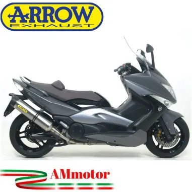 Terminale Di Scarico Arrow Yamaha T-Max 500 08 - 2011 Slip-On Race-Tech Titanio Moto Fondello Carbonio