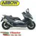 Terminale Di Scarico Arrow Yamaha T-Max 500 08 - 2011 Slip-On Race-Tech Titanio Moto Fondello Carbonio
