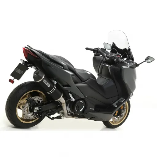 Terminale Di Scarico Arrow Yamaha T-Max 560 Slip-On Race-Tech Alluminio Dark Moto Fondello Carbonio