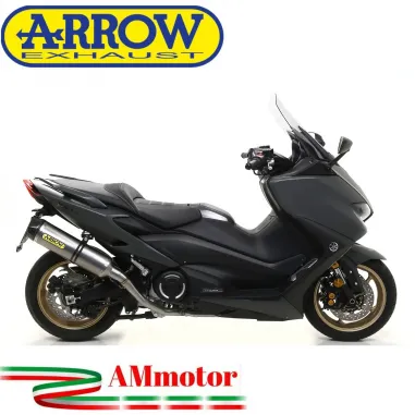 Terminale Di Scarico Arrow Yamaha T-Max 560 Slip-On Race-Tech Titanio Moto Fondello Carbonio