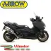 Terminale Di Scarico Arrow Yamaha T-Max 560 Slip-On Race-Tech Titanio Moto Fondello Carbonio