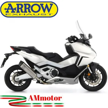 Terminale Di Scarico Arrow Honda Forza 750 Slip-On Race-Tech Titanio Moto Fondello Carbonio