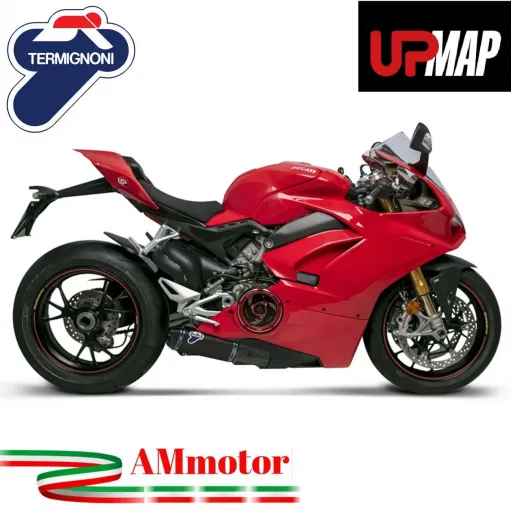 Terminali Di Scarico Termignoni Ducati Panigale V4 Silenziatori In Titanio Nero Racing
