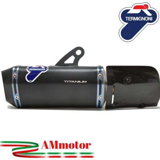 Terminali Di Scarico Termignoni Ducati Panigale V4 Silenziatori In Titanio Nero Racing