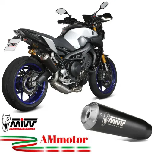 Scarico Completo Mivv Yamaha Mt-09 14 - 2020 Terminale X-M1 Inox Nero Moto