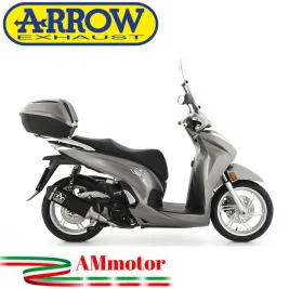 Terminale Di Scarico Arrow Honda SH 350 Slip-On Urban Alluminio Dark Scooter Fondello Nero
