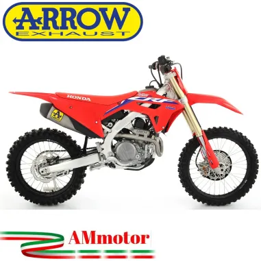 Terminale Di Scarico Arrow Honda Crf 450 R 2021 Slip-On Race-Tech Titanio Moto
