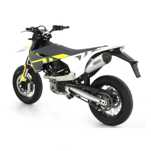 Terminale Di Scarico Arrow Husqvarna 701 Supermoto 2021 Slip-On Race-Tech Alluminio Moto Fondello Carbonio