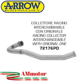 Husqvarna 701 Supermoto 2021 Arrow Moto Collettore Di Scarico Racing In Acciaio