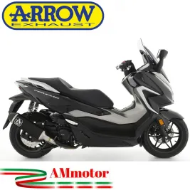 Terminale Di Scarico Arrow Honda Forza 350 Slip-On Urban Alluminio Dark Scooter Fondello Nero