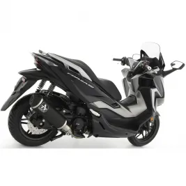 Terminale Di Scarico Arrow Honda Forza 350 Slip-On Urban Alluminio Dark Scooter Fondello Nero 2