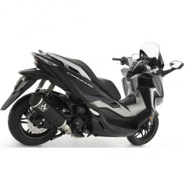 Terminale Di Scarico Arrow Honda Forza 350 Slip-On Urban Alluminio Dark Scooter Fondello Nero